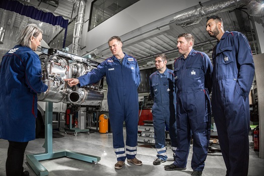 DAF technician working in workshop dealership